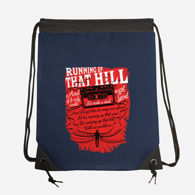 Running Up That Hill-none drawstring bag-rocketman_art