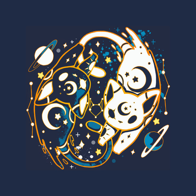 Kitten Moon Stars-womens basic tee-Vallina84