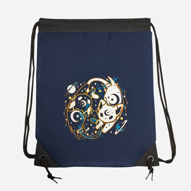 Kitten Moon Stars-none drawstring bag-Vallina84