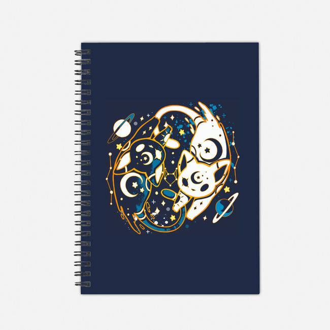 Kitten Moon Stars-none dot grid notebook-Vallina84