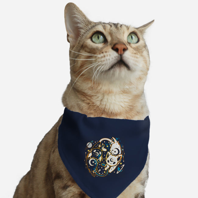 Kitten Moon Stars-cat adjustable pet collar-Vallina84