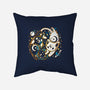 Kitten Moon Stars-none removable cover throw pillow-Vallina84