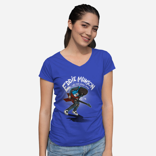 Eddie Vs The World-womens v-neck tee-paulagarcia