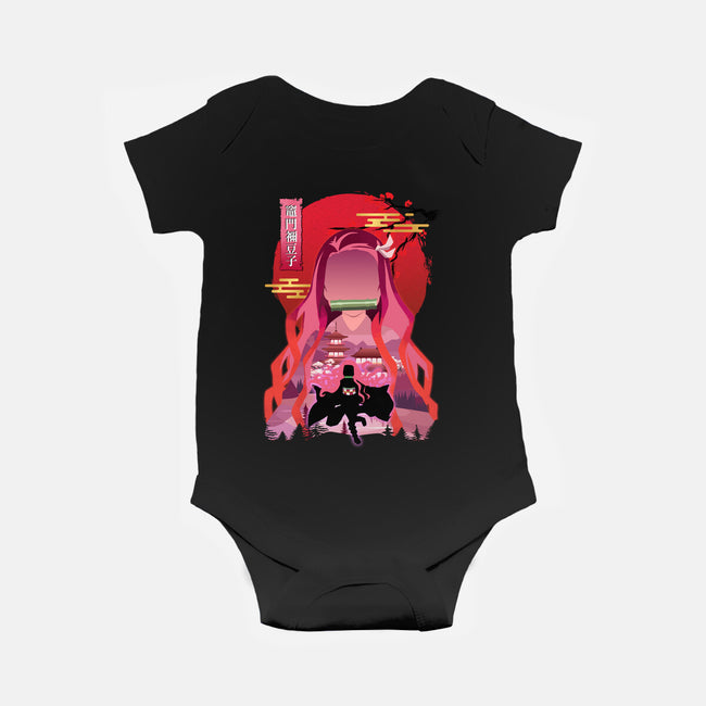 Kamado Nezuko-baby basic onesie-sacca