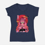 Kamado Nezuko-womens v-neck tee-sacca