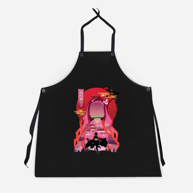 Kamado Nezuko-unisex kitchen apron-sacca