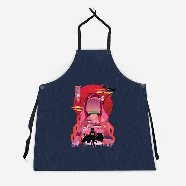 Kamado Nezuko-unisex kitchen apron-sacca