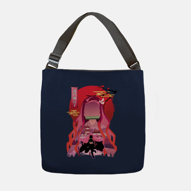 Kamado Nezuko-none adjustable tote bag-sacca