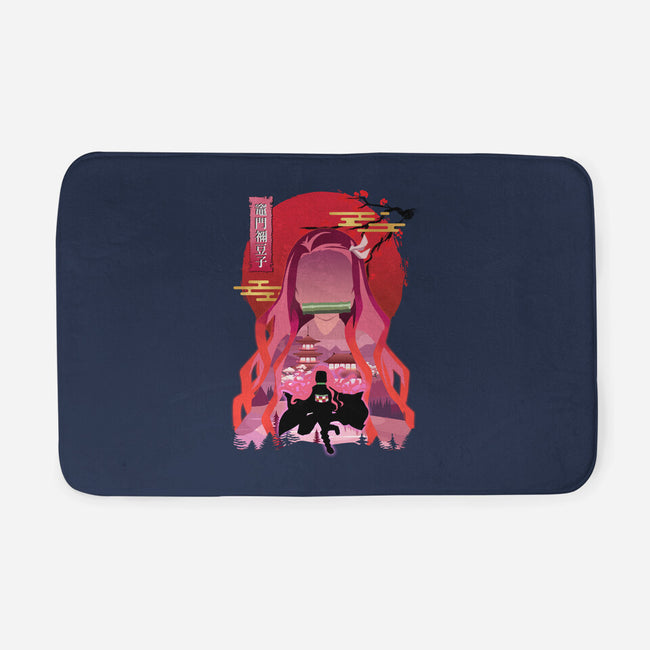 Kamado Nezuko-none memory foam bath mat-sacca