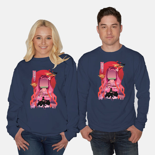 Kamado Nezuko-unisex crew neck sweatshirt-sacca