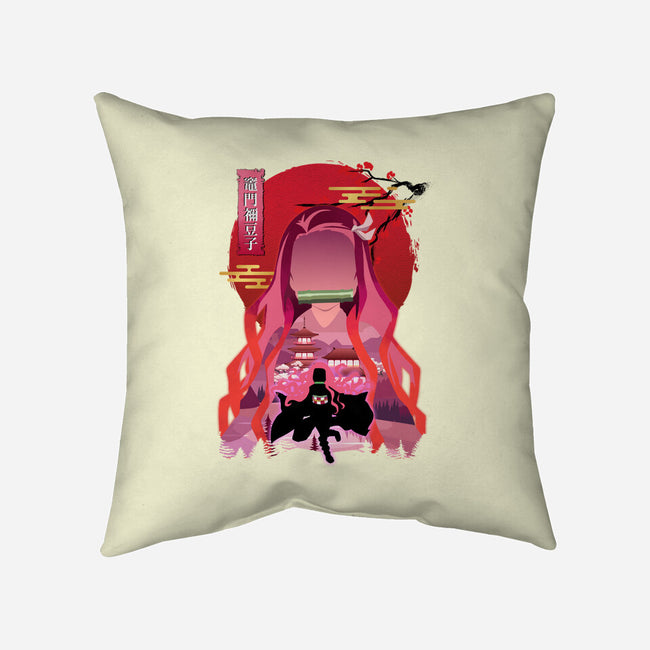 Kamado Nezuko-none removable cover w insert throw pillow-sacca
