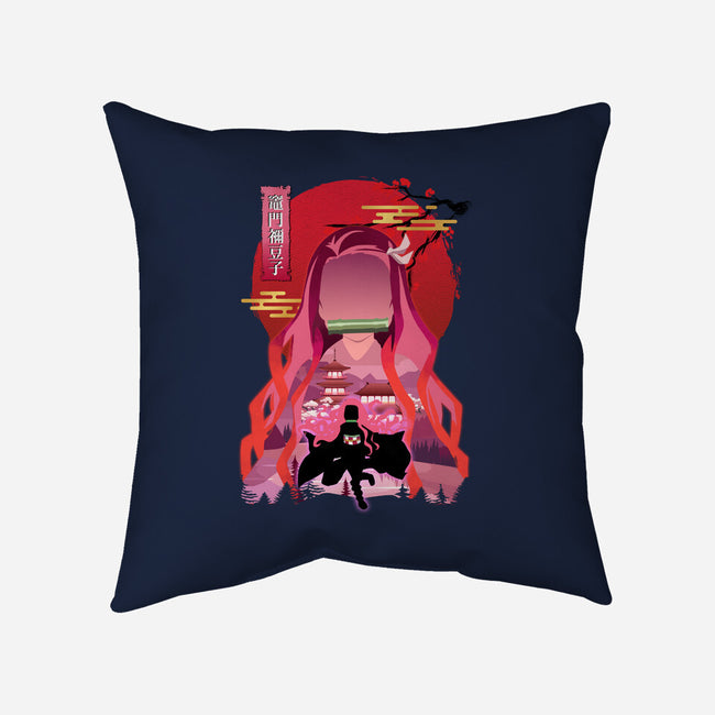 Kamado Nezuko-none removable cover w insert throw pillow-sacca