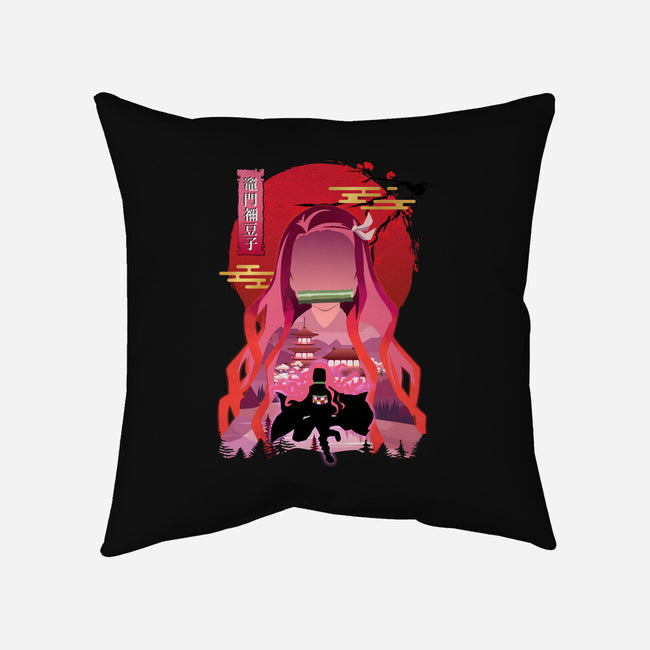 Kamado Nezuko-none removable cover throw pillow-sacca