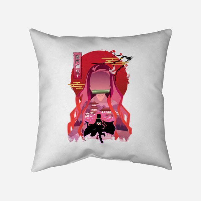 Kamado Nezuko-none removable cover throw pillow-sacca