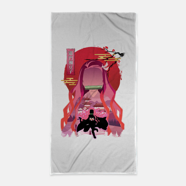 Kamado Nezuko-none beach towel-sacca