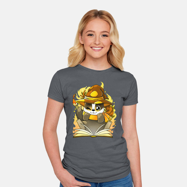Wizard Puff-womens fitted tee-Vallina84