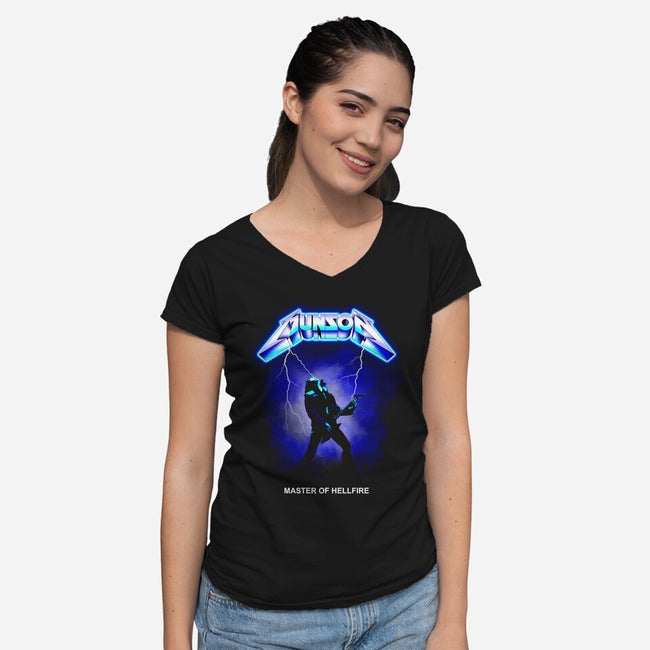 Master Of Hellfire-womens v-neck tee-retrodivision