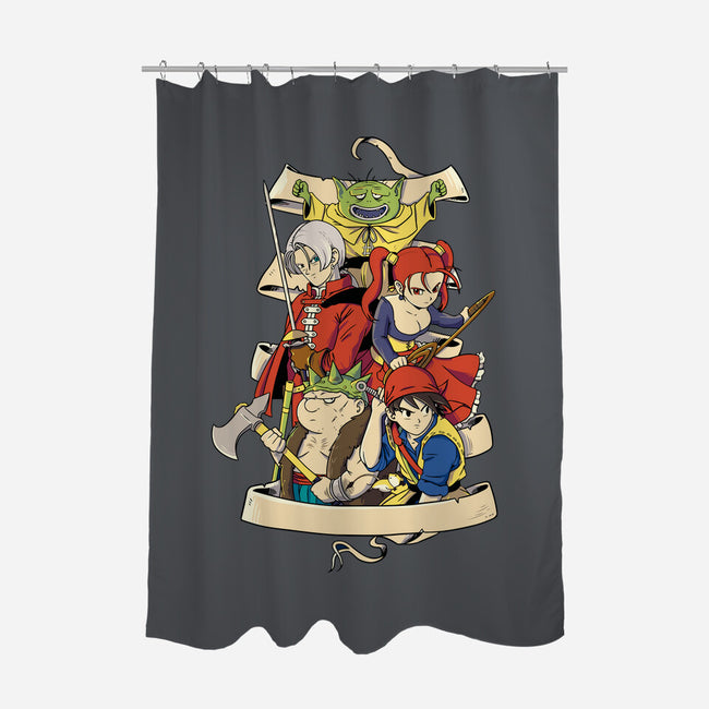 Quest For Dragons-none polyester shower curtain-Bellades