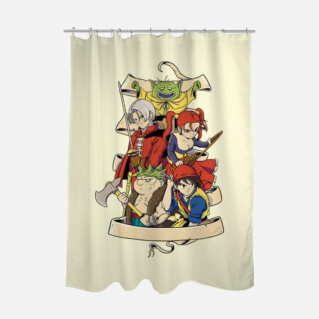 Quest For Dragons-none polyester shower curtain-Bellades