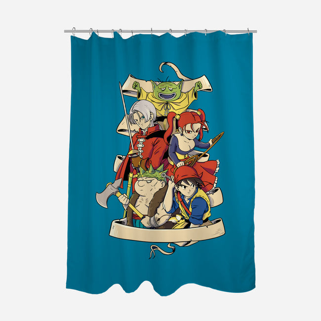 Quest For Dragons-none polyester shower curtain-Bellades