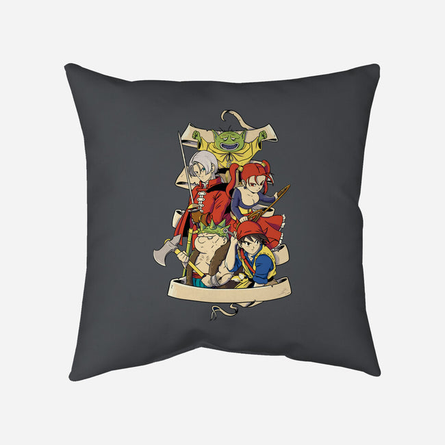 Quest For Dragons-none removable cover w insert throw pillow-Bellades