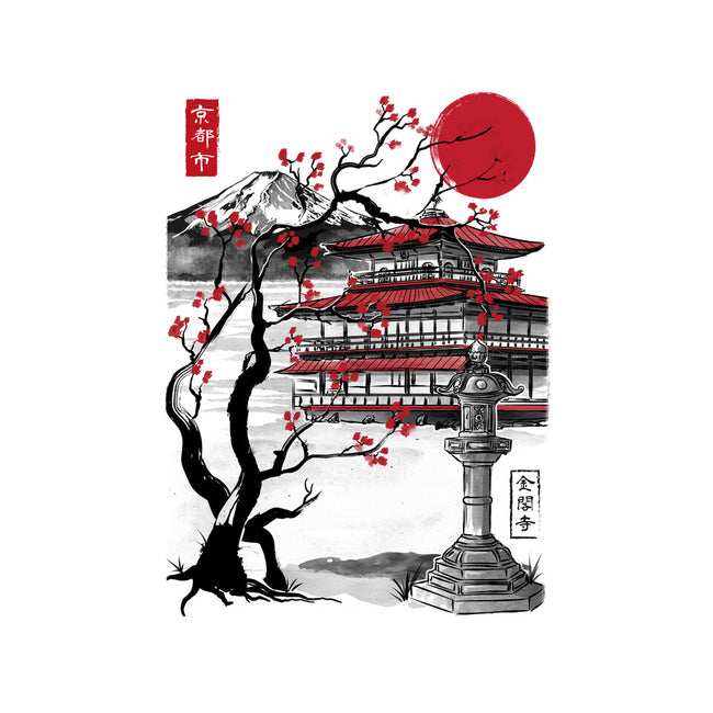 Temple Of The Golden Pavilion-none fleece blanket-DrMonekers