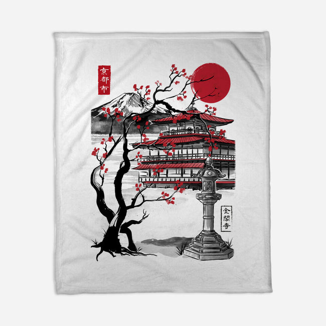 Temple Of The Golden Pavilion-none fleece blanket-DrMonekers