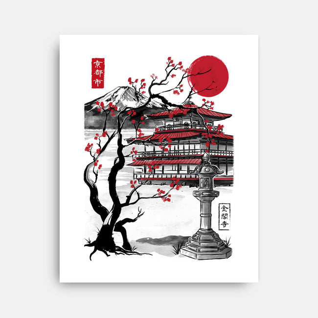 Temple Of The Golden Pavilion-none stretched canvas-DrMonekers