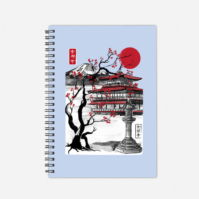Temple Of The Golden Pavilion-none dot grid notebook-DrMonekers