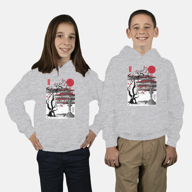 Temple Of The Golden Pavilion-youth pullover sweatshirt-DrMonekers