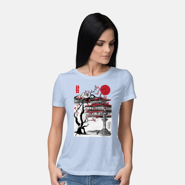 Temple Of The Golden Pavilion-womens basic tee-DrMonekers