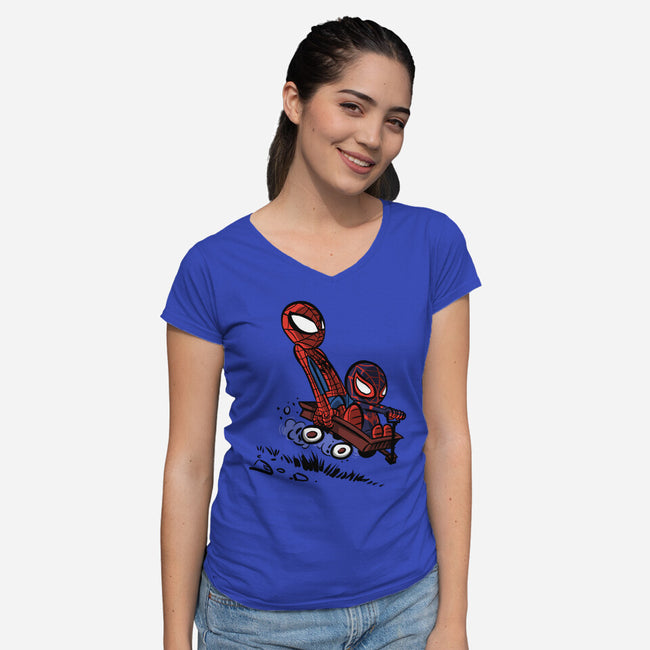 Peter And Miles-womens v-neck tee-zascanauta