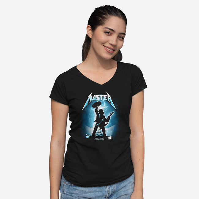 Eddie Metal-womens v-neck tee-Vallina84