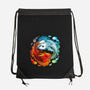 Yin Yang Fire Water Dragons-none drawstring bag-Vallina84