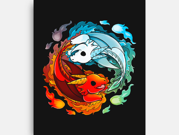 Yin Yang Fire Water Dragons