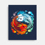 Yin Yang Fire Water Dragons-none stretched canvas-Vallina84