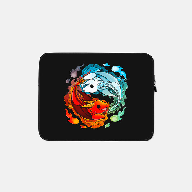 Yin Yang Fire Water Dragons-none zippered laptop sleeve-Vallina84