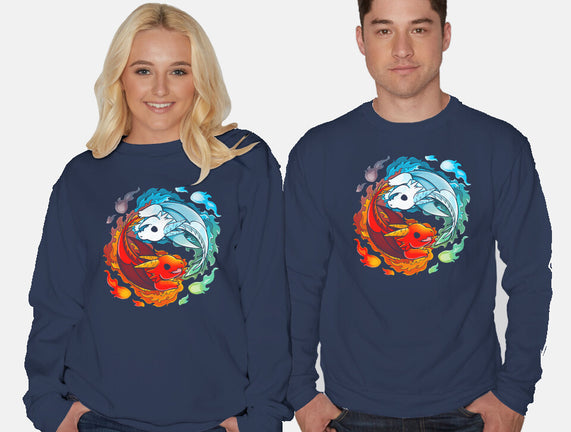 Yin Yang Fire Water Dragons