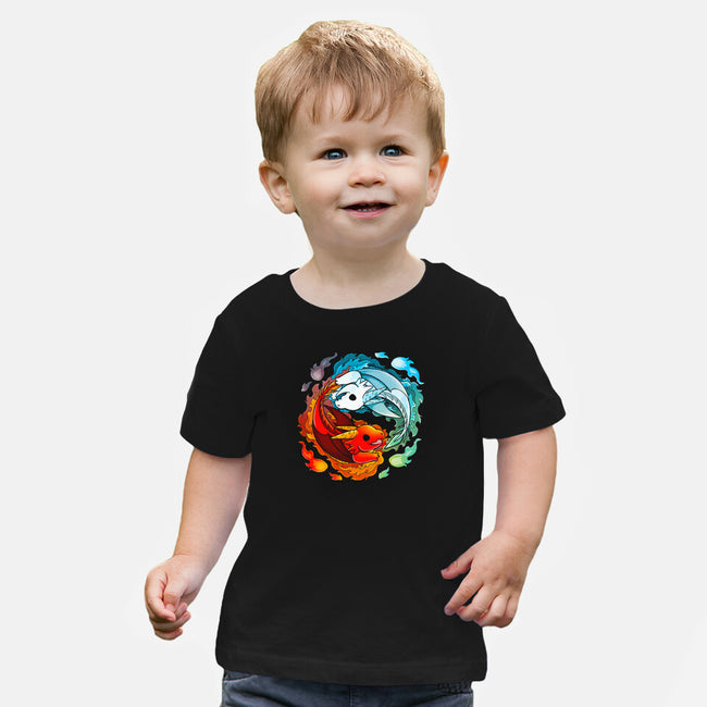 Yin Yang Fire Water Dragons-baby basic tee-Vallina84