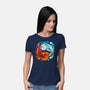 Yin Yang Fire Water Dragons-womens basic tee-Vallina84