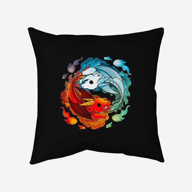Yin Yang Fire Water Dragons-none removable cover w insert throw pillow-Vallina84