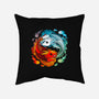 Yin Yang Fire Water Dragons-none removable cover throw pillow-Vallina84