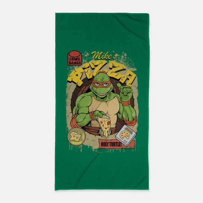Mike's Pizza-none beach towel-Nihon Bunka