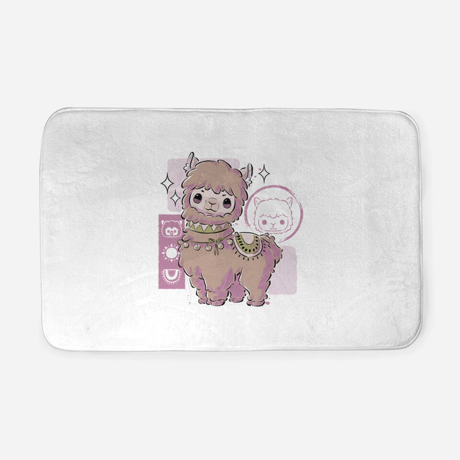 Cute Alpaca-none memory foam bath mat-xMorfina