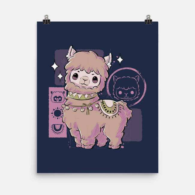 Cute Alpaca-none matte poster-xMorfina