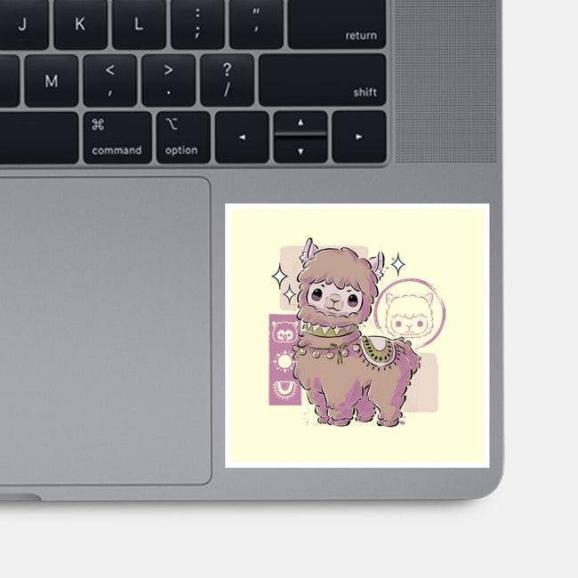 Cute Alpaca-none glossy sticker-xMorfina