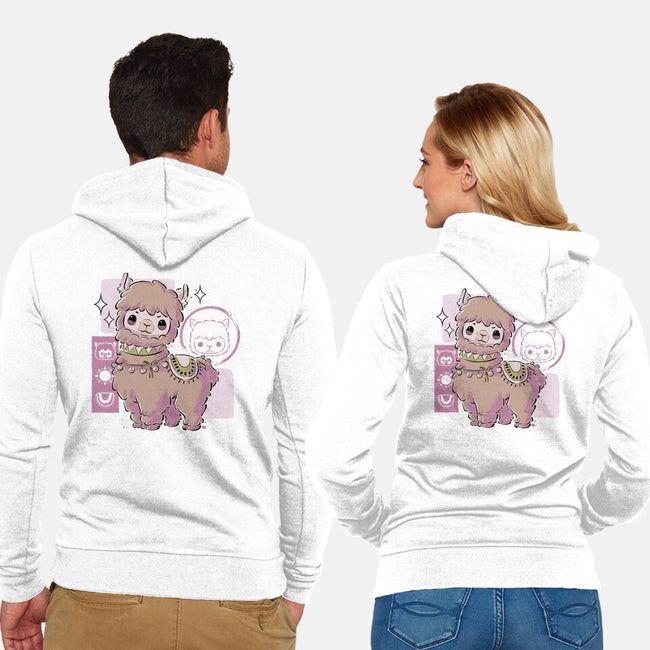 Cute Alpaca-unisex zip-up sweatshirt-xMorfina