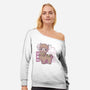 Cute Alpaca-womens off shoulder sweatshirt-xMorfina