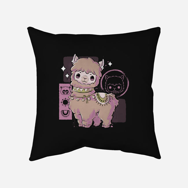 Cute Alpaca-none removable cover w insert throw pillow-xMorfina