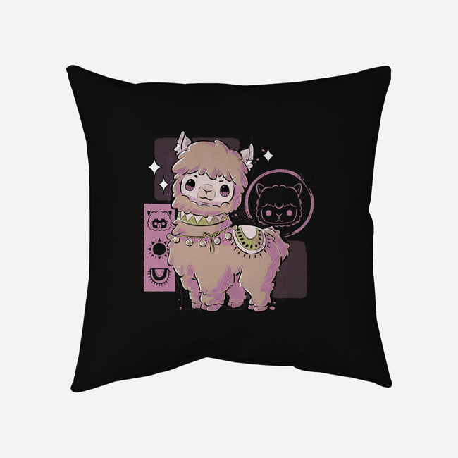 Cute Alpaca-none removable cover throw pillow-xMorfina